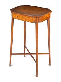 A George III Satinwood Worktable