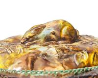 A Wedgwood Majolica Game Pie Dish and Cover