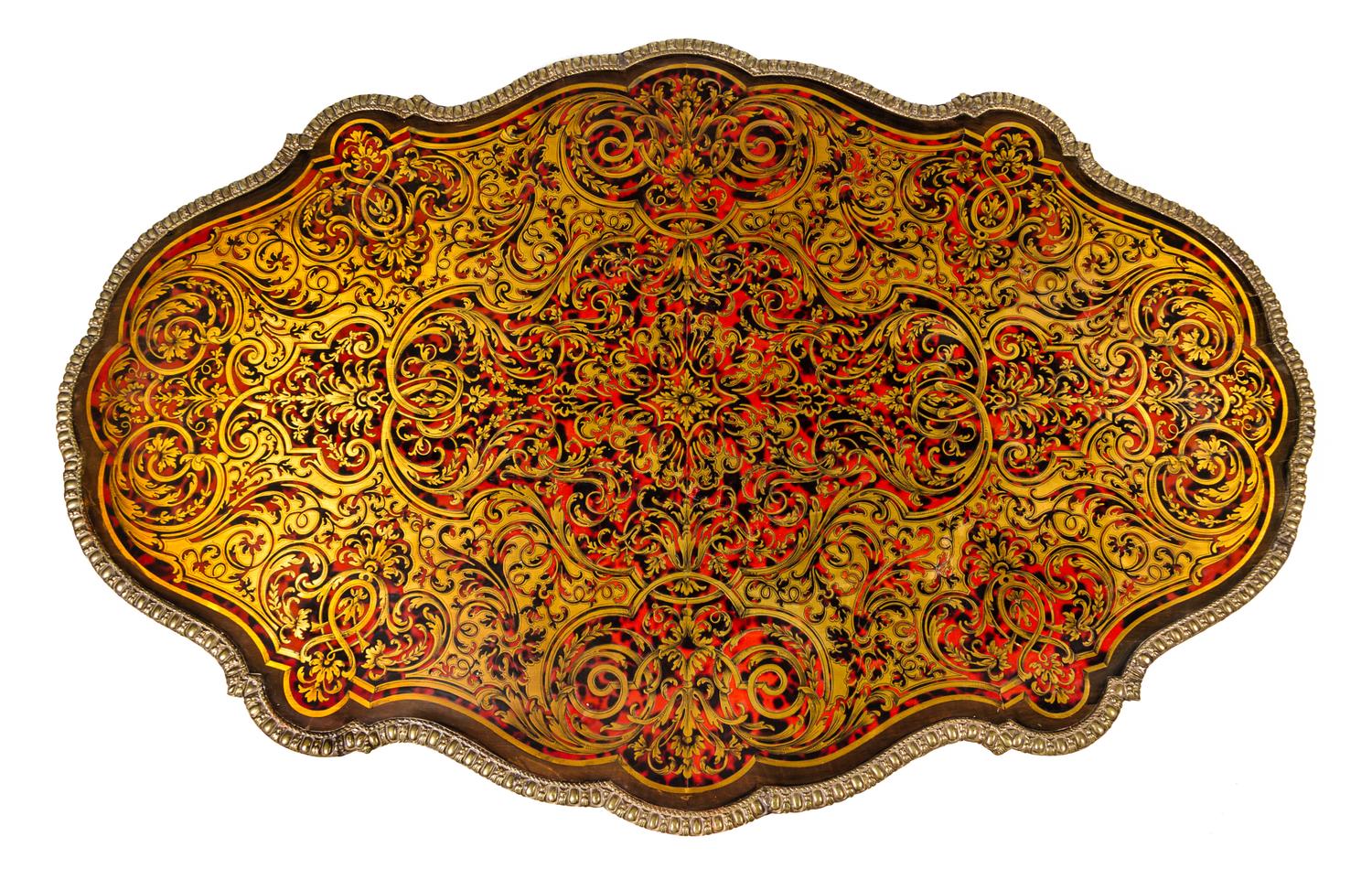 A Napoleon III Style Center Table Height 29 1/2 x width 50 x depth 33 inches. — 20TH CENTURY
