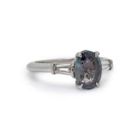 ALEXANDRITE AND DIAMOND RING