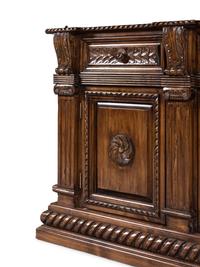 An Italian Baroque Style Walnut Serving Cabinet