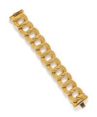 YELLOW GOLD FANCY LINK BRACELET