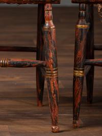 A Set of Four Classical 'Fancy' Stenciled Cane-Seat Side Chairs
