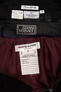 Three Vintage Skirt Ensembles; One Saint Laurent, One Valentino, One Versace, 1980-2000s