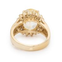 Ceylon, Yellow Sapphire, Diamond, and Yellow Gold Ring