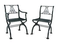 An English Cast Iron Six-Piece Garden Suite — EARLY 20TH CENTURY