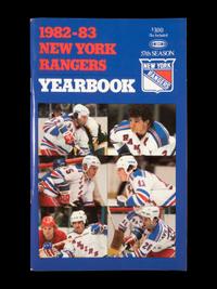 A Group of 16 1960s - 1980s New York Rangers Blue Book Media Guides,