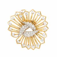CARTIER PARIS, YELLOW GOLD AND DIAMOND BROOCH