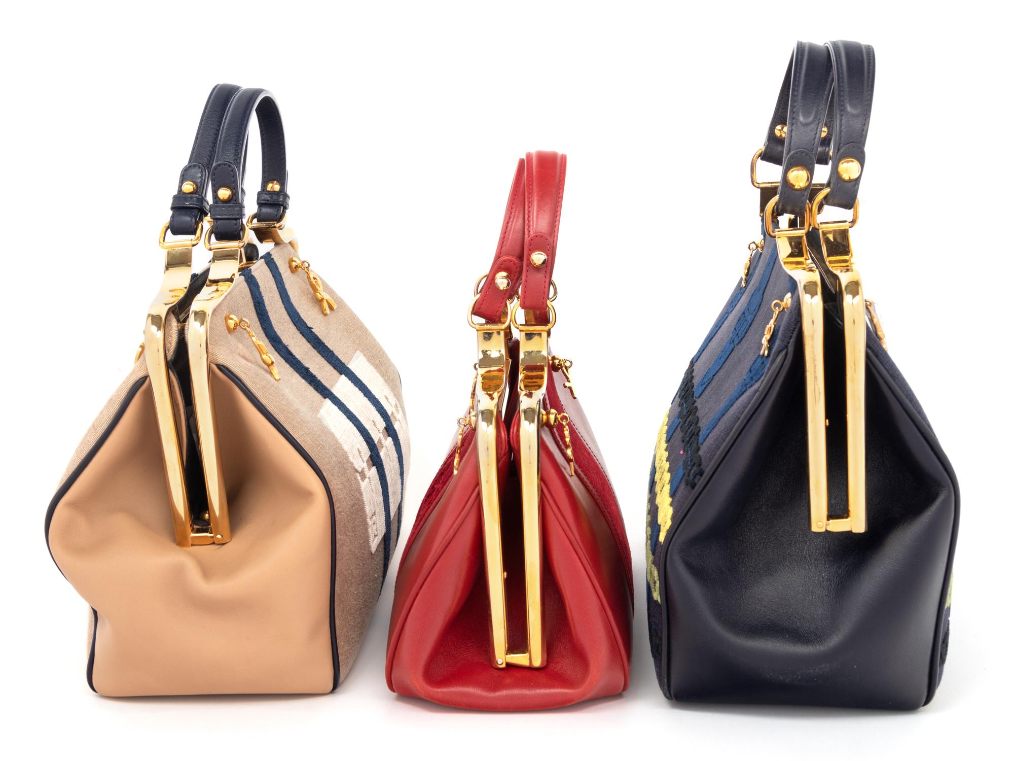 Three Roberta di Camerino Tubular Frame Bags, 1970s
