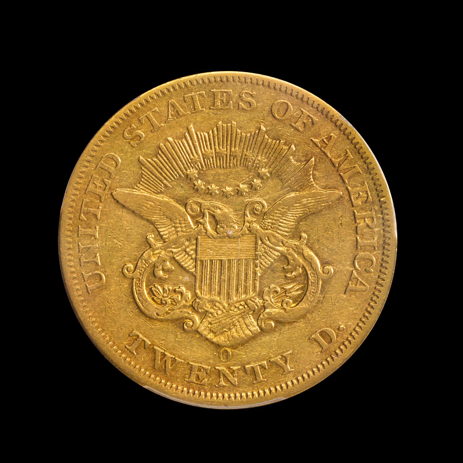 A United States 1853-O Liberty Head $20 Gold Coin