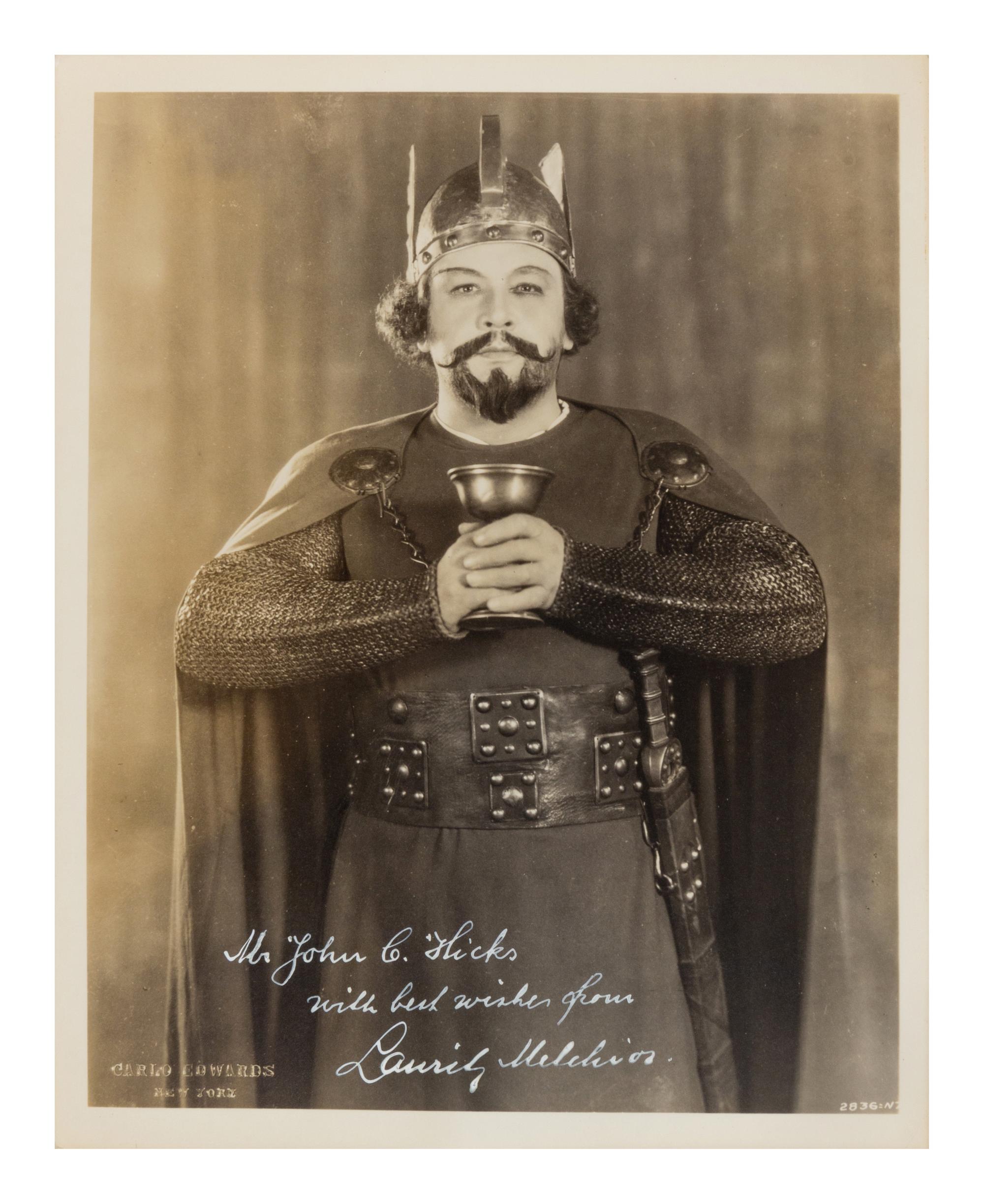 [20TH-CENTURY OPERA SINGERS]. A group of 5 photographs of opera singers from the 1940s, most signed and inscribed, comprising images of: