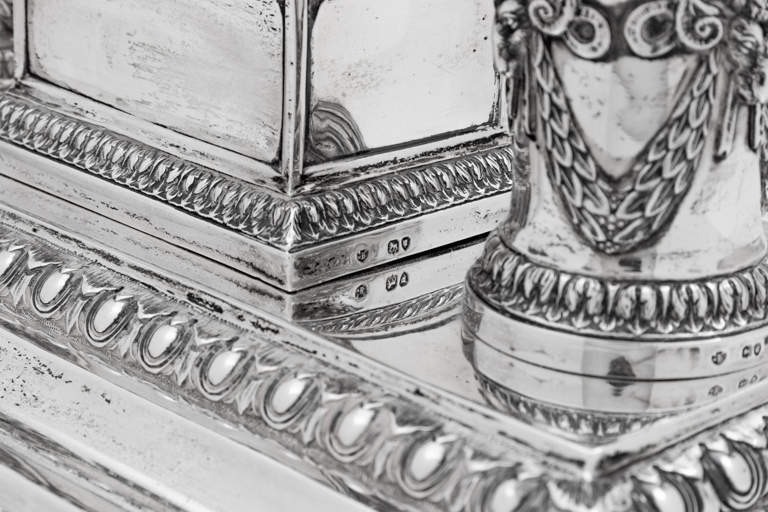 A Victorian Silver Standish