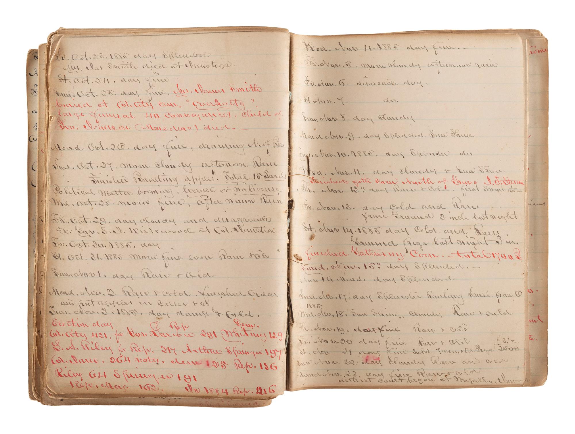 [WESTWARD EXPANSION]. A collection of 19th century diaries, journals, and letters highlighted by the Weldon family settlers' archive.