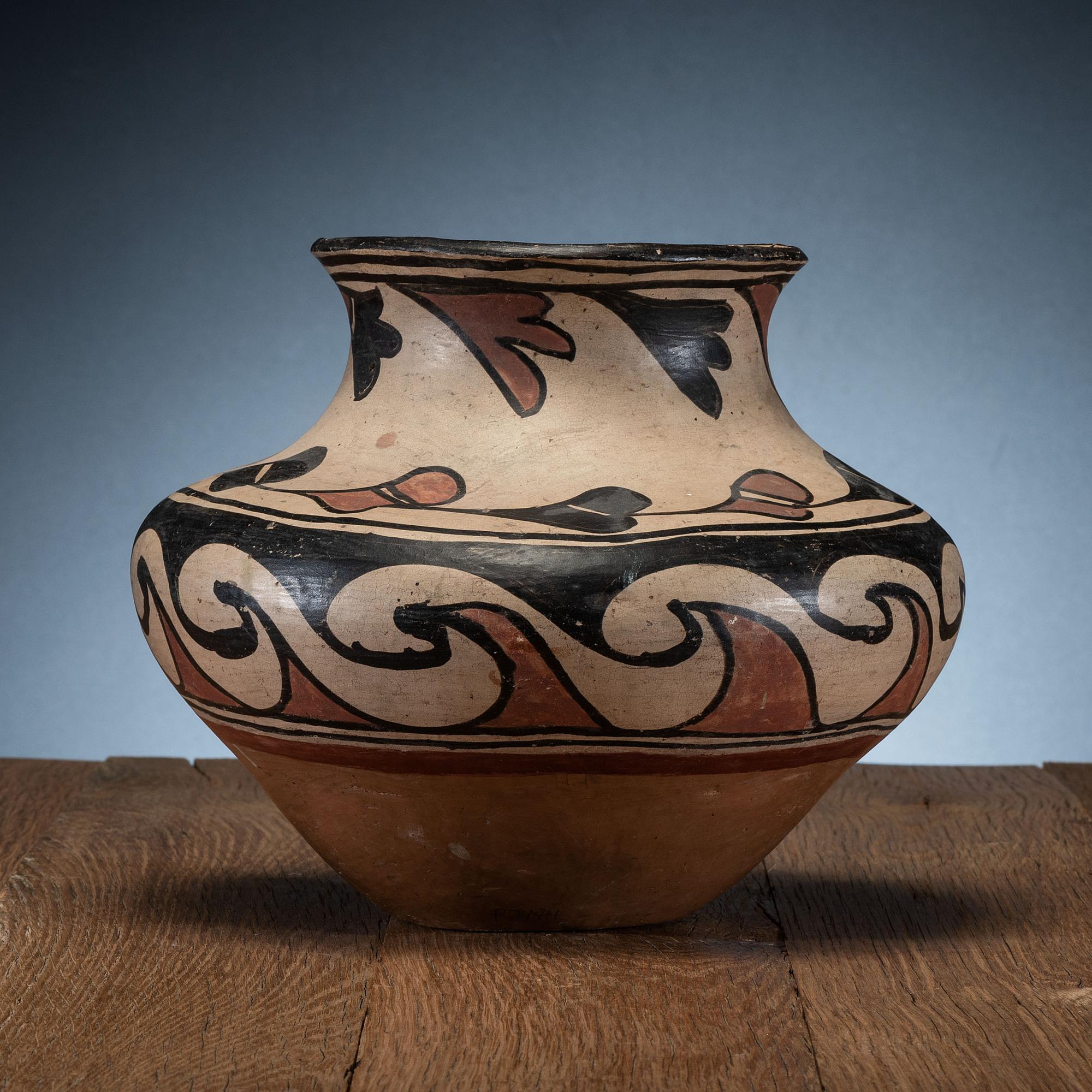 San Ildefonso Polychrome Pottery Jar