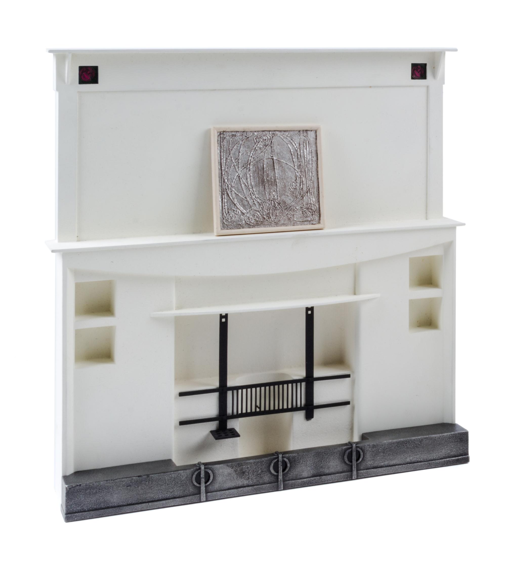 An Arts and Crafts Style Fireplace Surround Height of fireplace surround 8 3/4 inches. — Ian Holoran, Crieff, Scotland