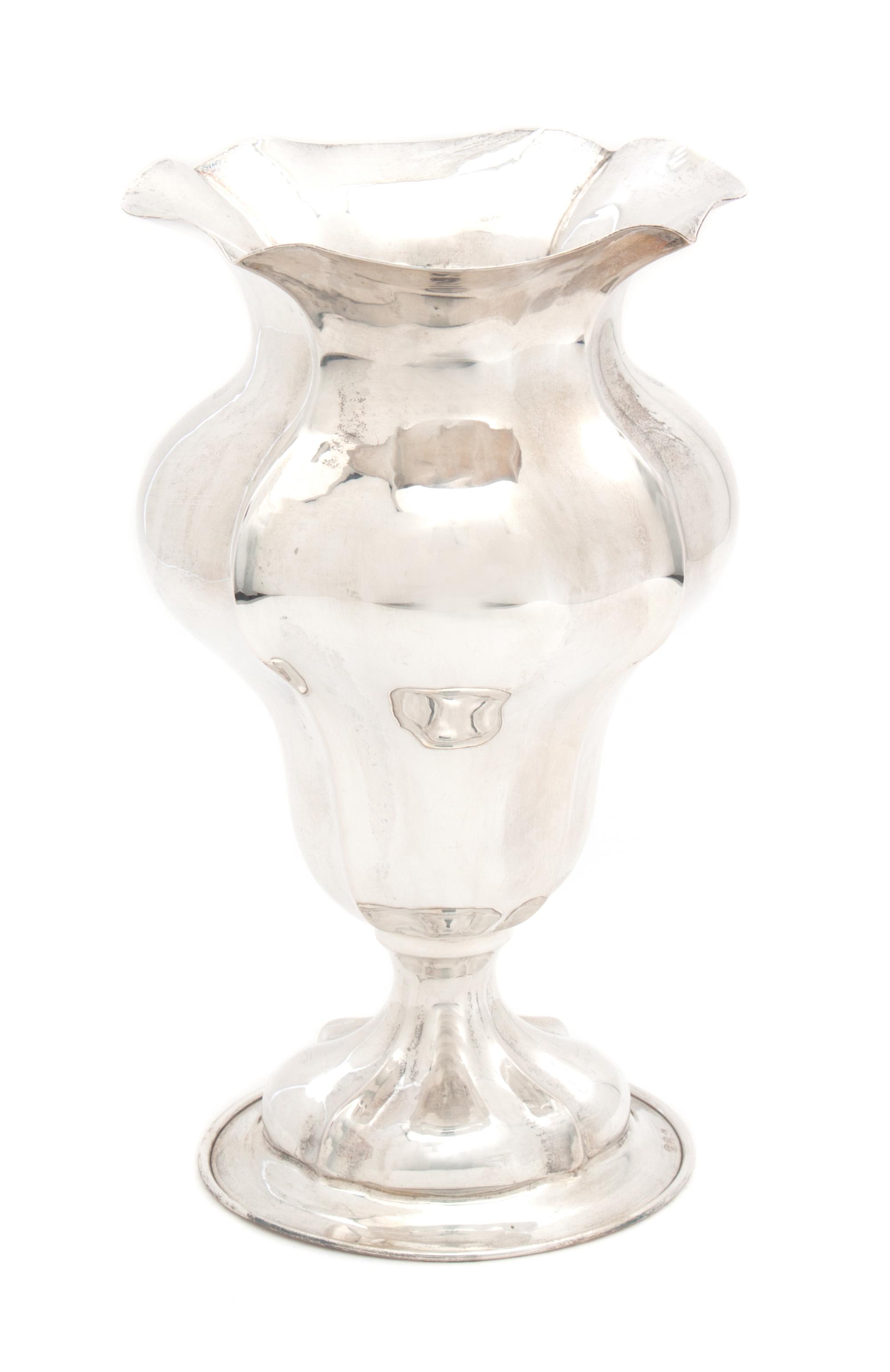 A German Silver Vase Height 8 3/4 inches. — 20TH CENTURY