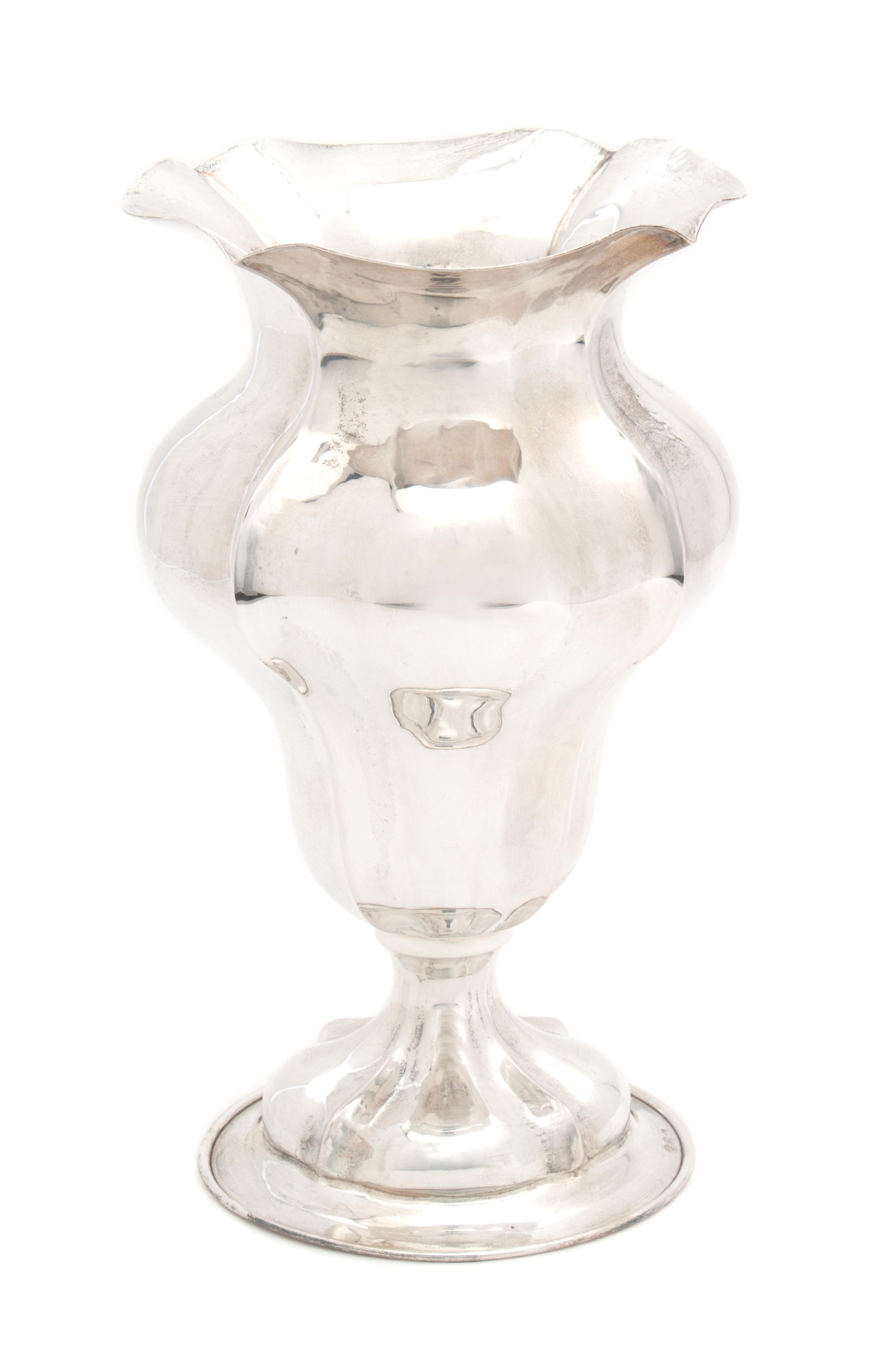 A German Silver Vase Height 8 3/4 inches. — 20TH CENTURY
