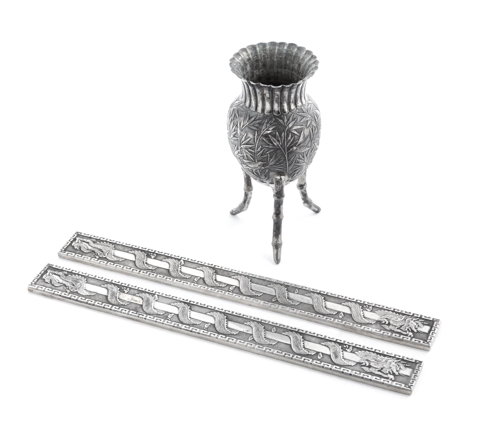 Three Silver Articles Length of largest 9 inches.
