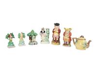 Seven Pieces of Staffordshire Porcelain — 19TH CENTURY