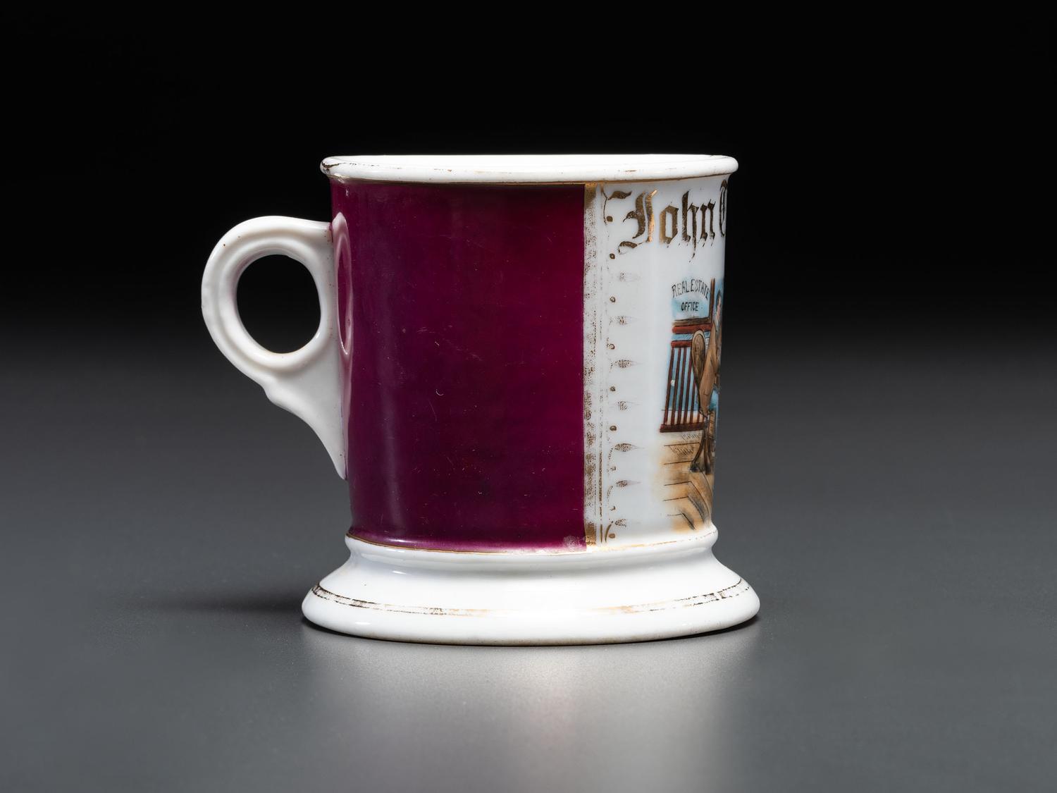 A Real Estate Agent's Porcelain Occupational Shaving Mug
