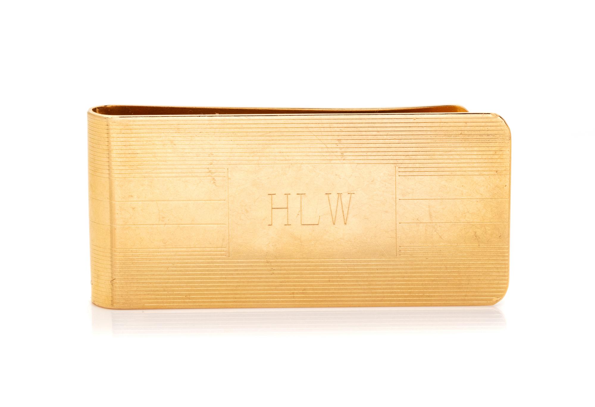 A 14 Karat Yellow Gold Money Clip,