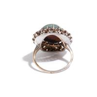 ANTIQUE, OPAL AND DIAMOND RING