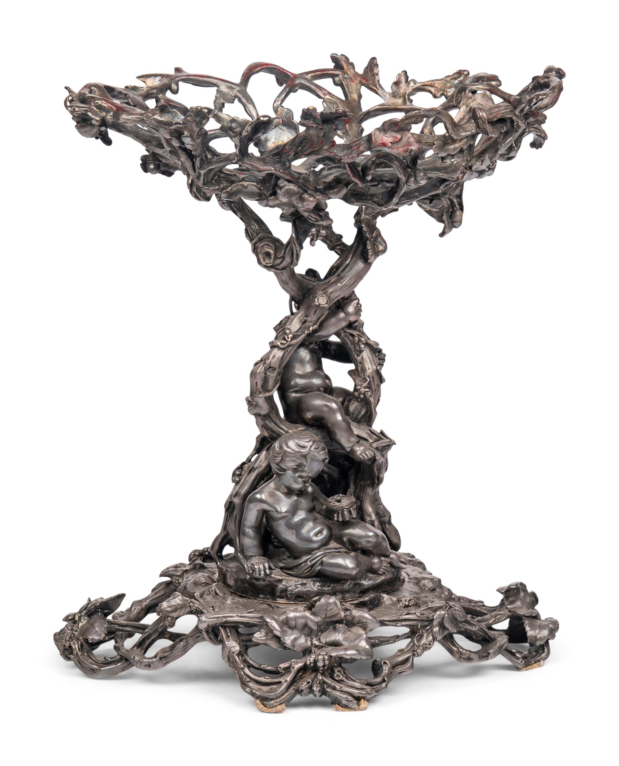 A Napoleon III Electroplated Bronze Centerpiece