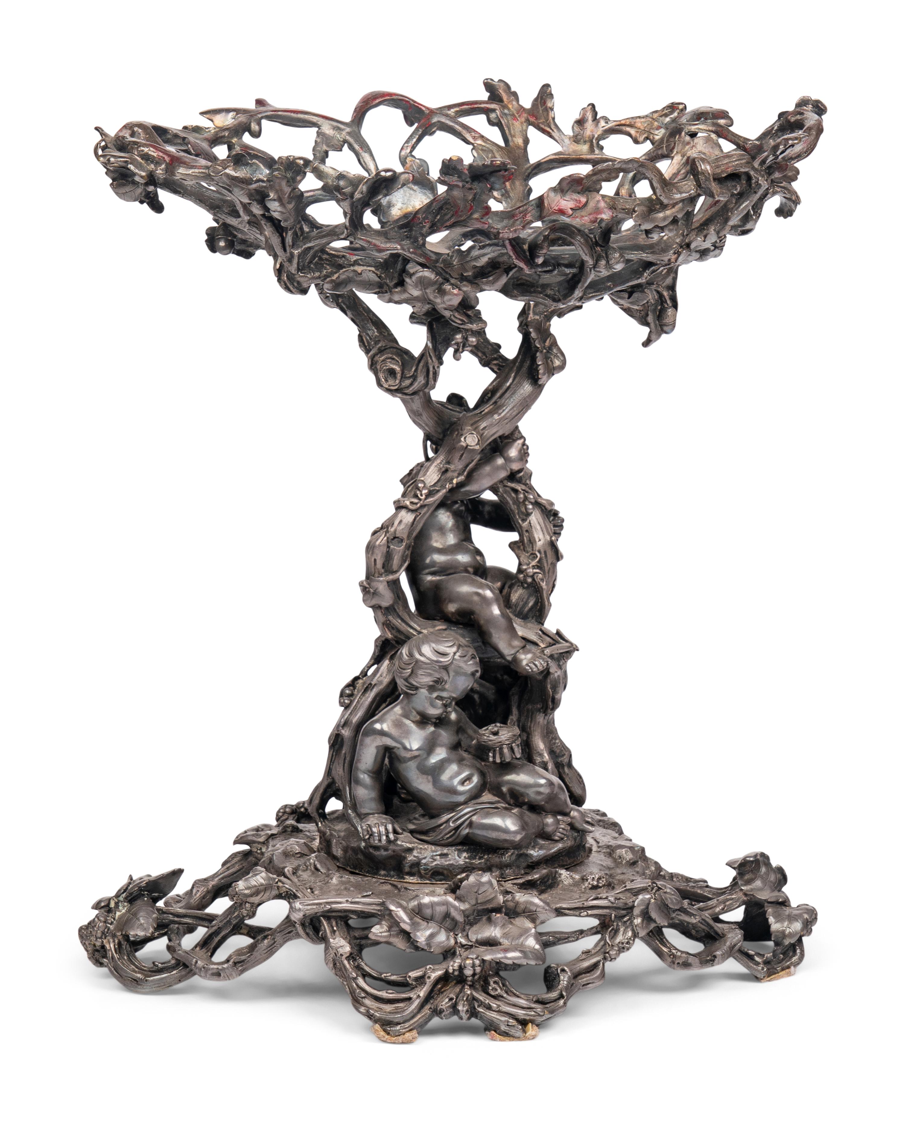 A Napoleon III Electroplated Bronze Centerpiece