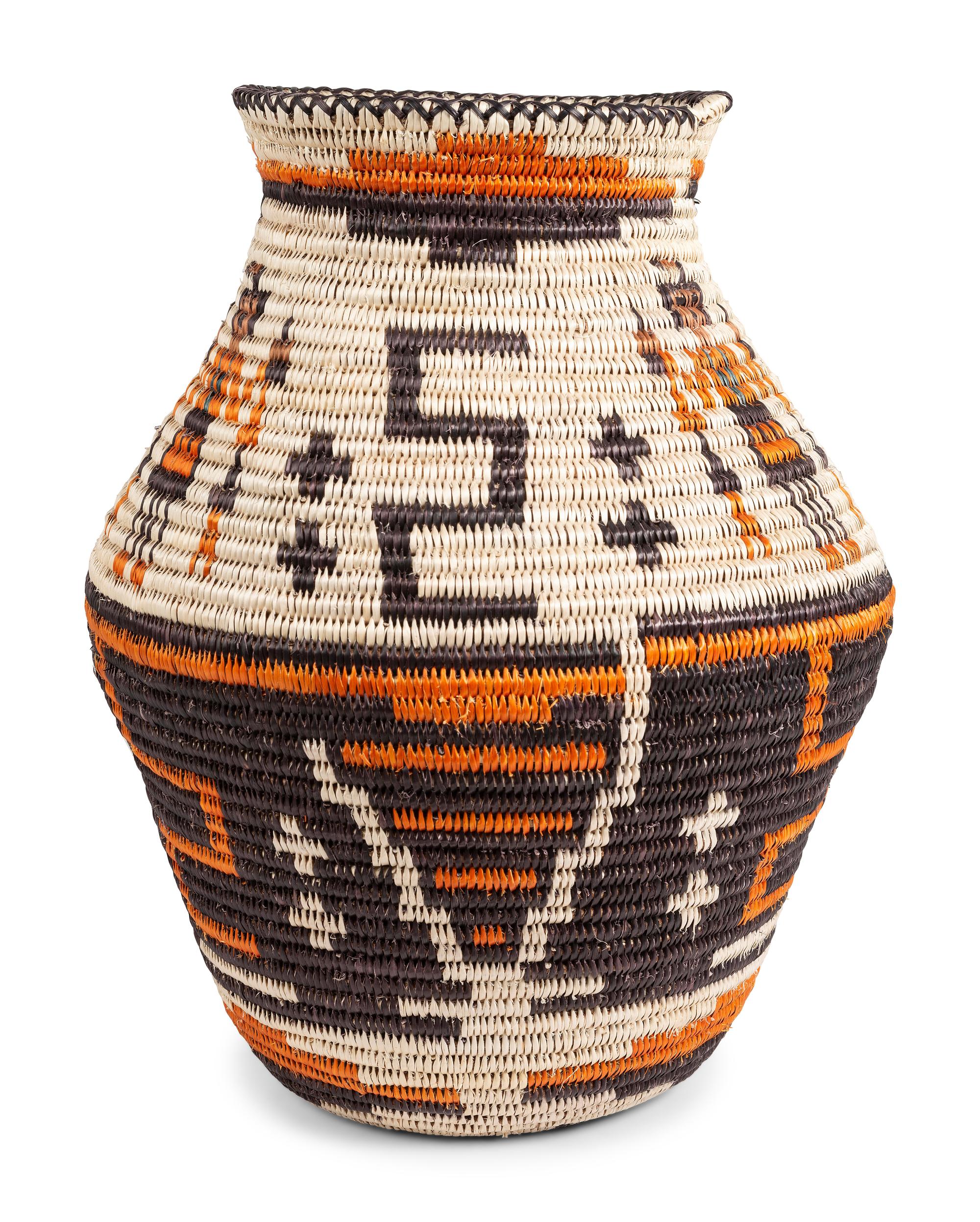 Large Polychrome Basket, with Yei