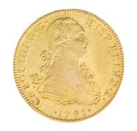 Spanish Empire, Mexico (1793 A.D.), Gold Eight Escudos — Gold Eight Escudos