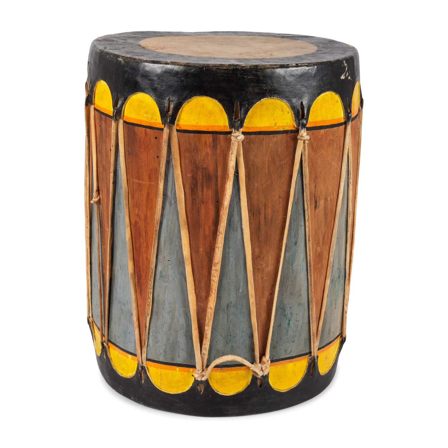 Cochiti Painted Hide Drum