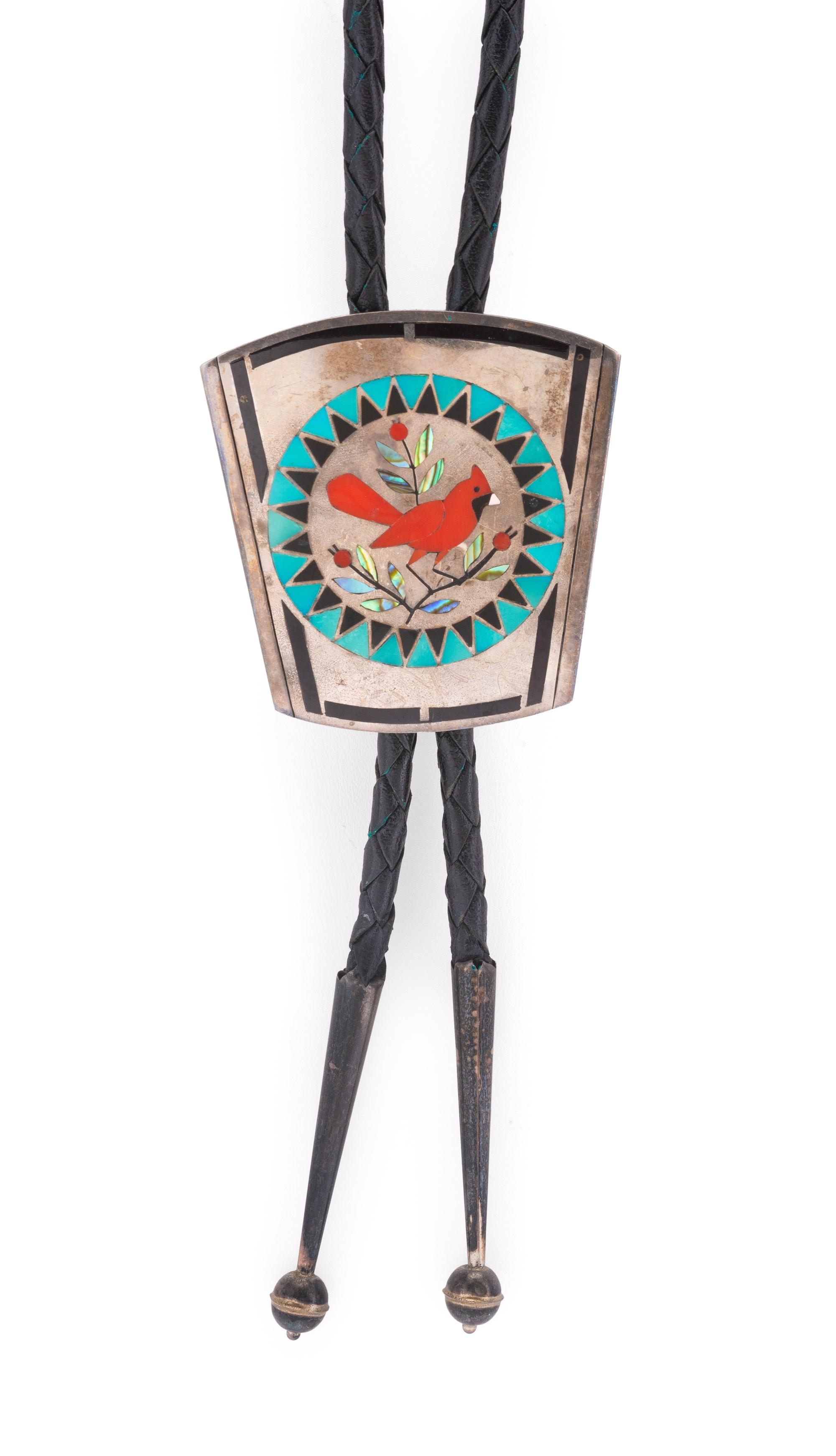 Silver and Mosaic Inlay Bolo Ties Lot is located and will ship from Denver, Colorado.