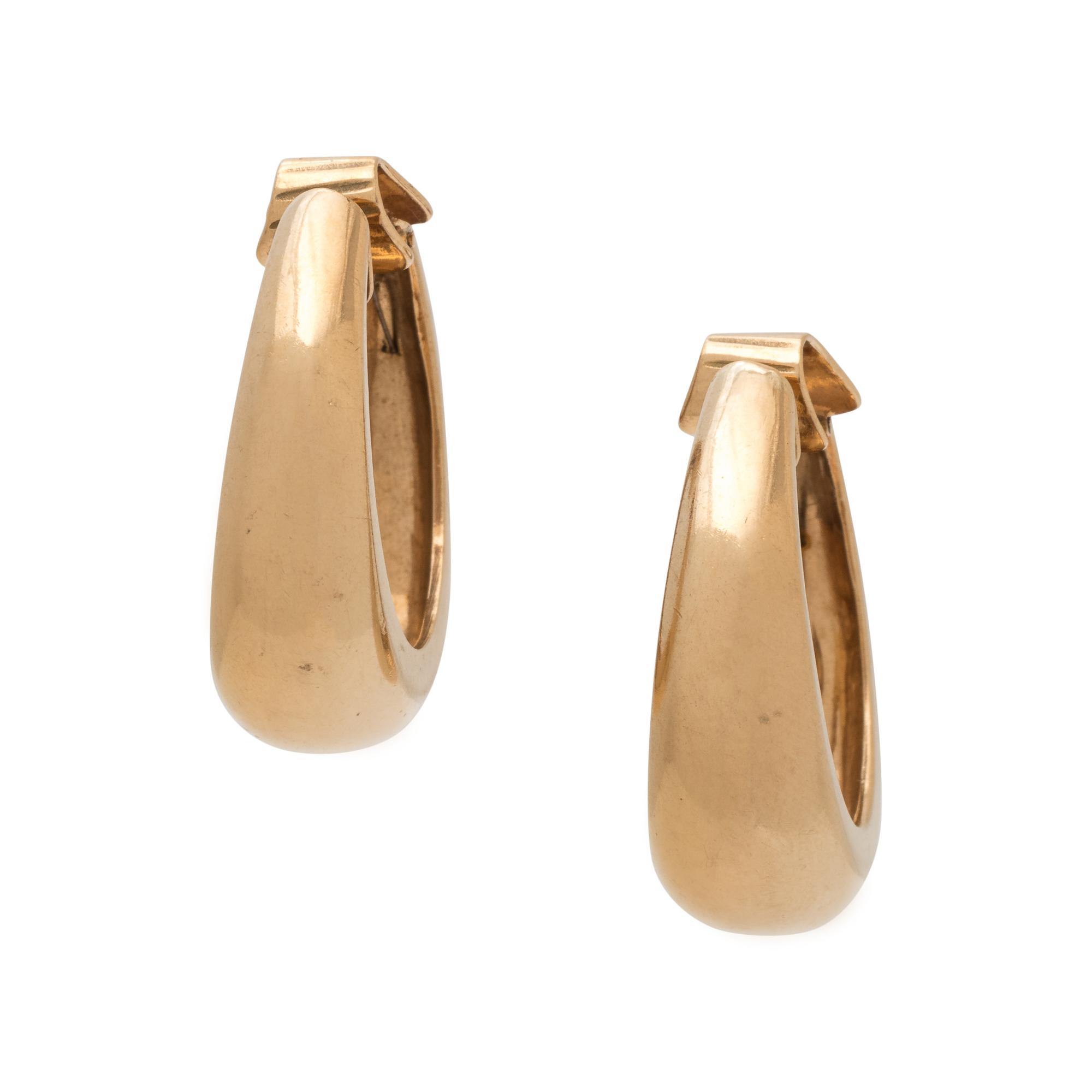 YELLOW GOLD HOOP EARCLIPS