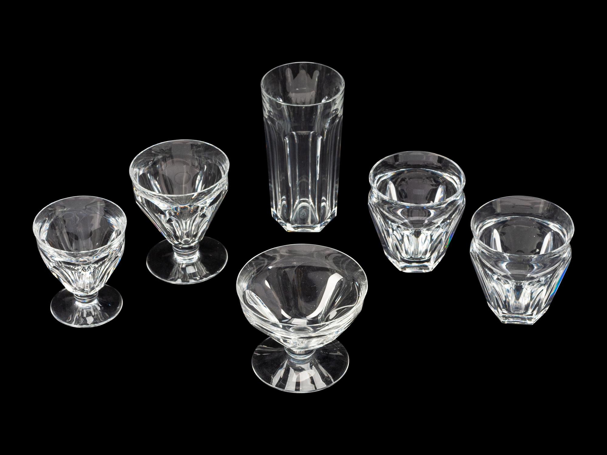 A Baccarat Glass Stemware Service