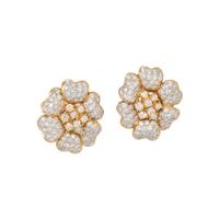DIAMOND FLOWER EARCLIPS