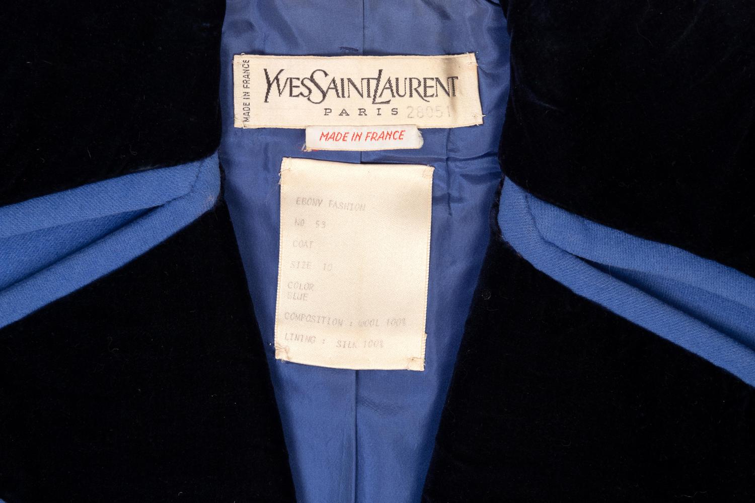 Yves Saint Laurent Haute Couture Coat From Ebony Fashion Fair, 1970s