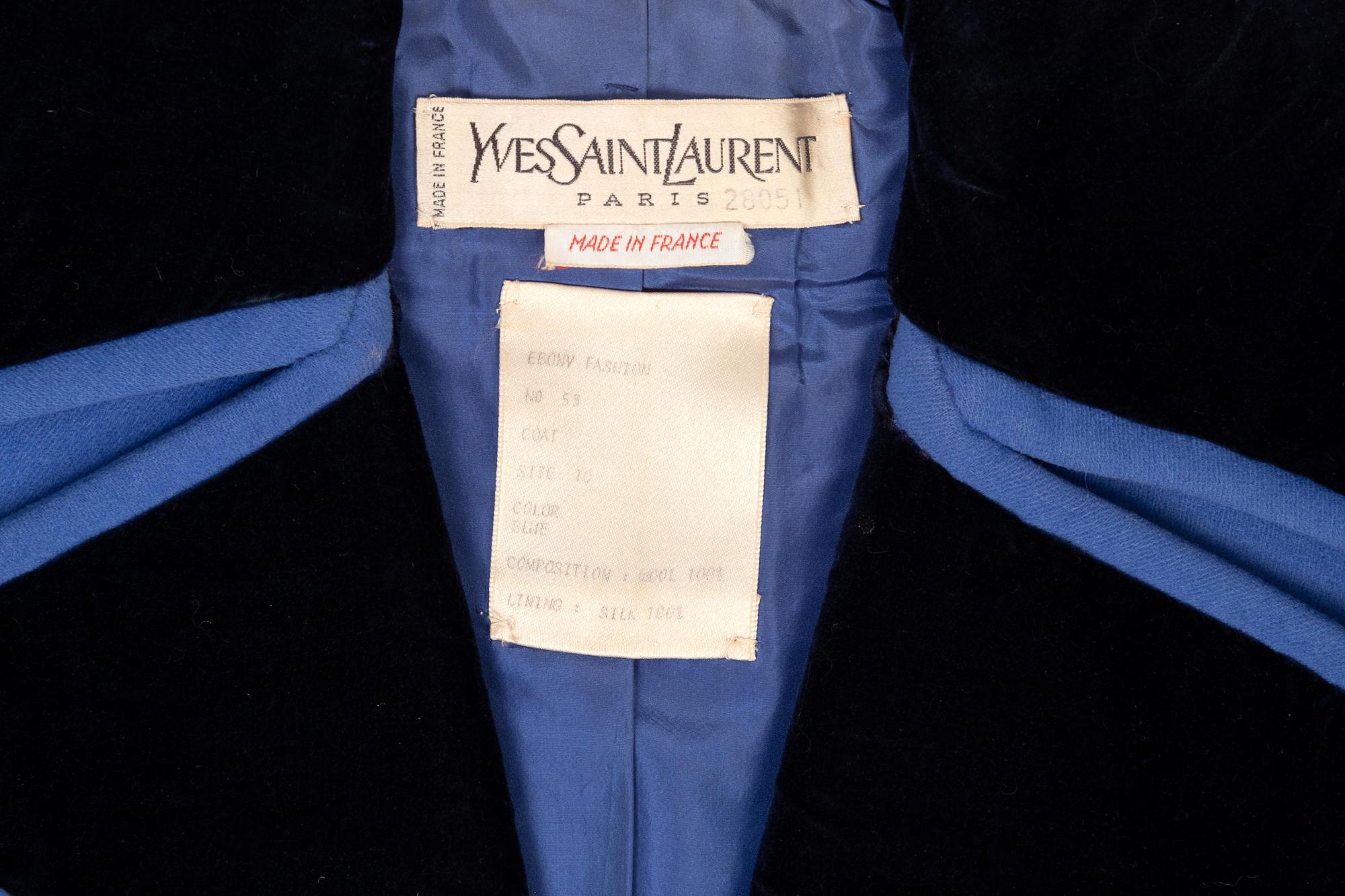 Yves Saint Laurent Haute Couture Coat From Ebony Fashion Fair, 1970s