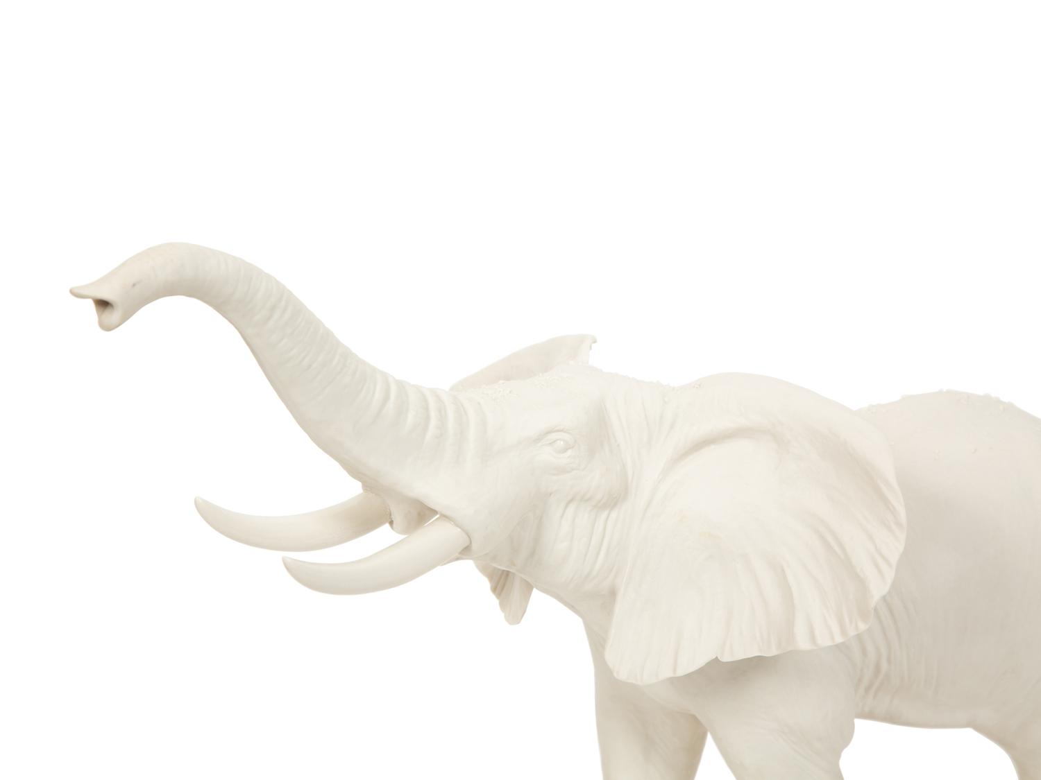 A Cybis Bisque Porcelain Elephant