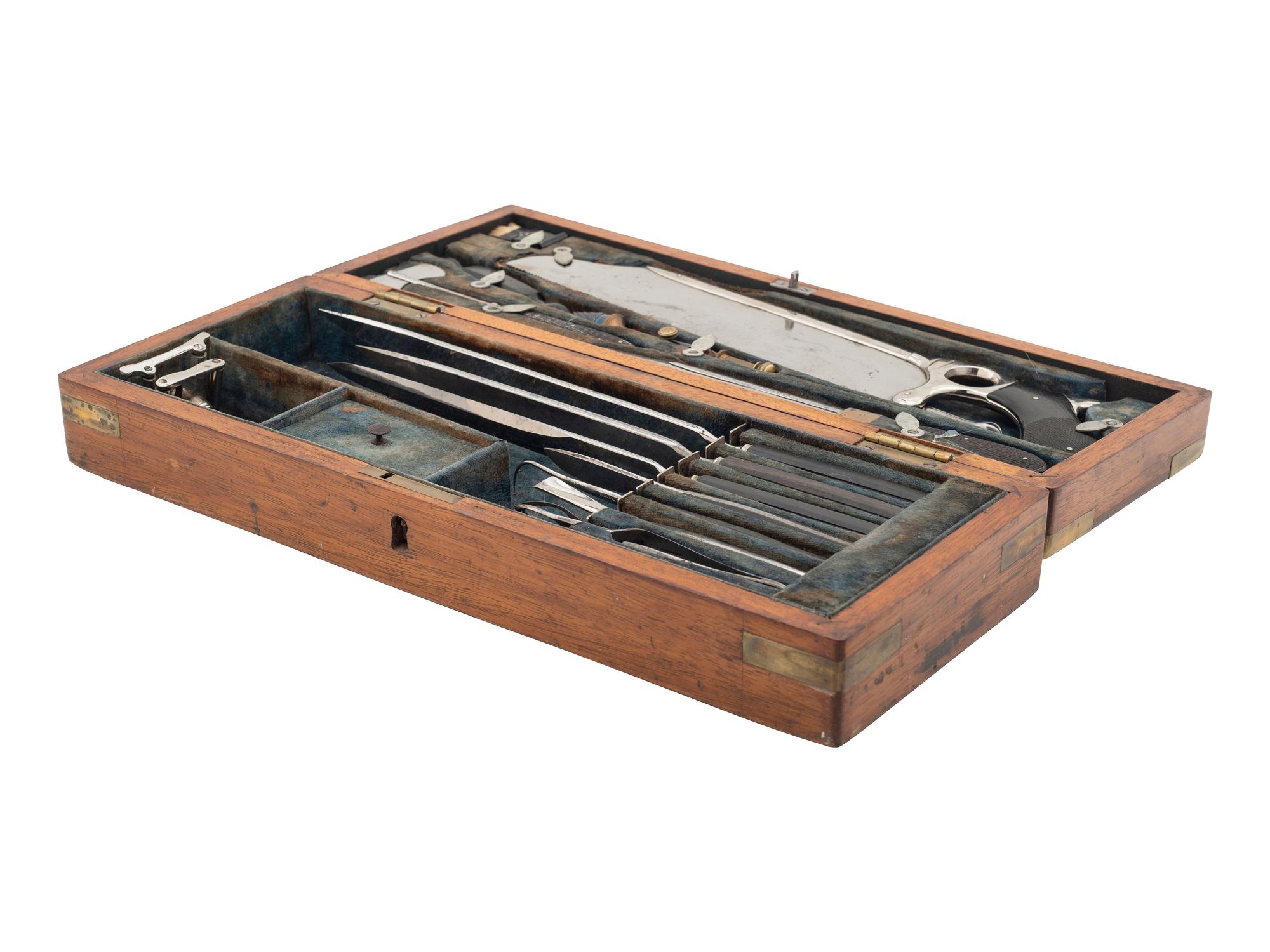 [CIVIL WAR]. Surgical field kit manufactured by Shepard and Dudley, New York. [With:] 3 catalogues, incl. Catalogue of the Surgical Section of the US Army .