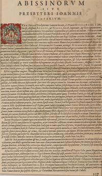 [MAP]. ORTELIUS, Abraham. (1527-1598). Presbiteri Iohannis, sive, Abissinorum Imperii Descriptio . Antwerp, 1592.