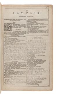 SHAKESPEARE, William (1564-1616). Mr. William Shakespear's Comedies, Histories, and Tragedies. Published according to the true Original Copies. Unto which is added, SEVEN PLAYS, Never before Printed in Folio . [London: Printed for H. Herringman, E. Brewster, and R. Bentley, 1685.]