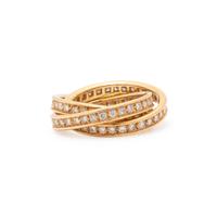 CARTIER, YELLOW GOLD AND DIAMOND 'TRINITY' RING