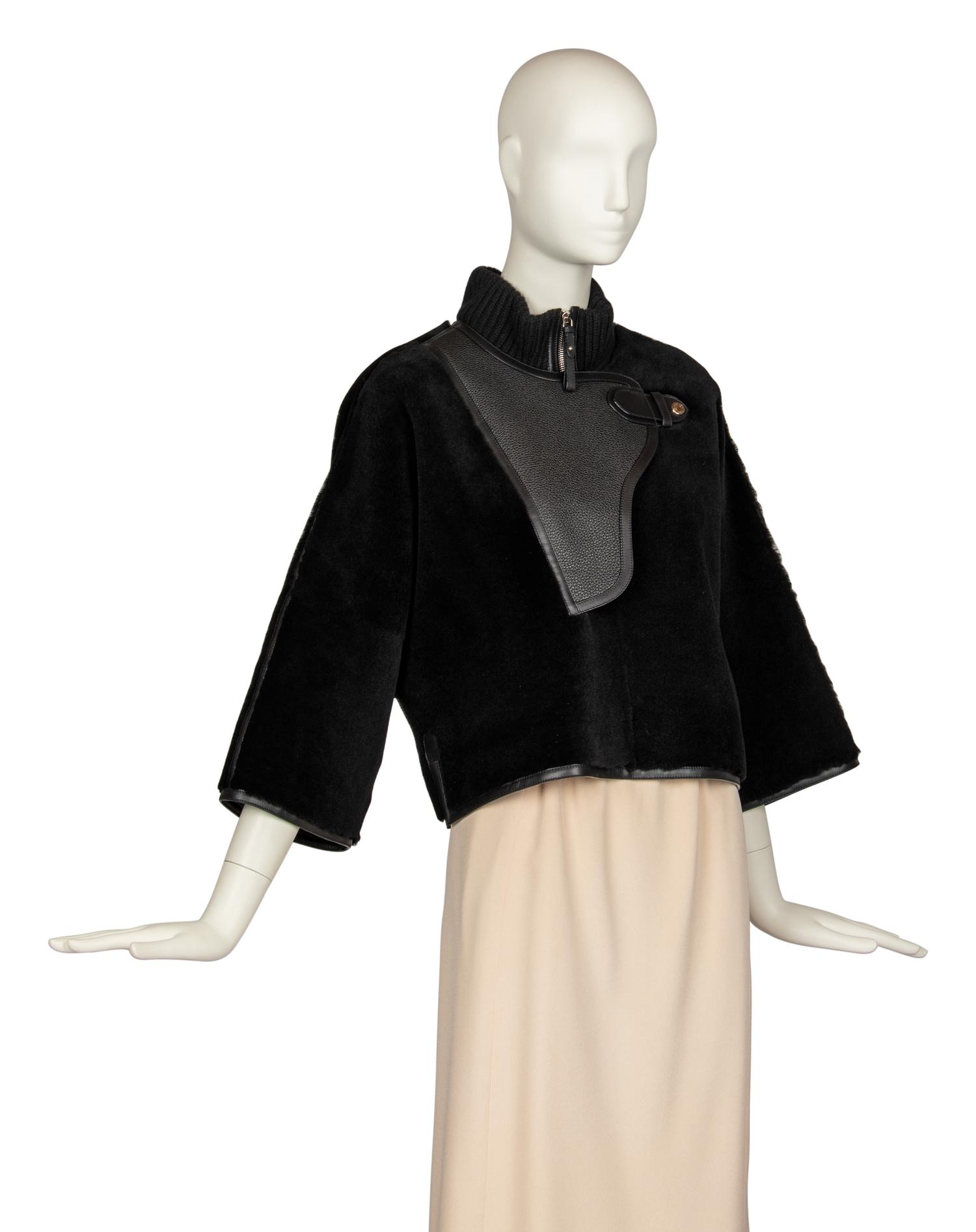 Hermès Black Shearling Pullover, 2021
