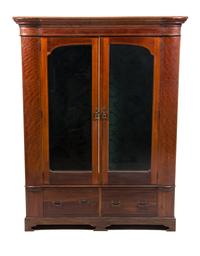 An Edwardian Mahogany Vitrine, Height 82 x width 63 x depth 20 inches.