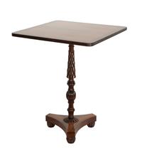 A Regency Style Rosewood Veneered Crossbanded Tea Table on Trefoil Base