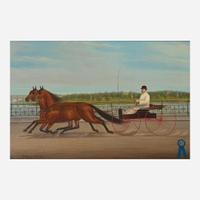 James J. McAuliffe (1848–1921) Colonel Lawrence Kip (1836-1899) and Pair of Blue Ribbon Trotters