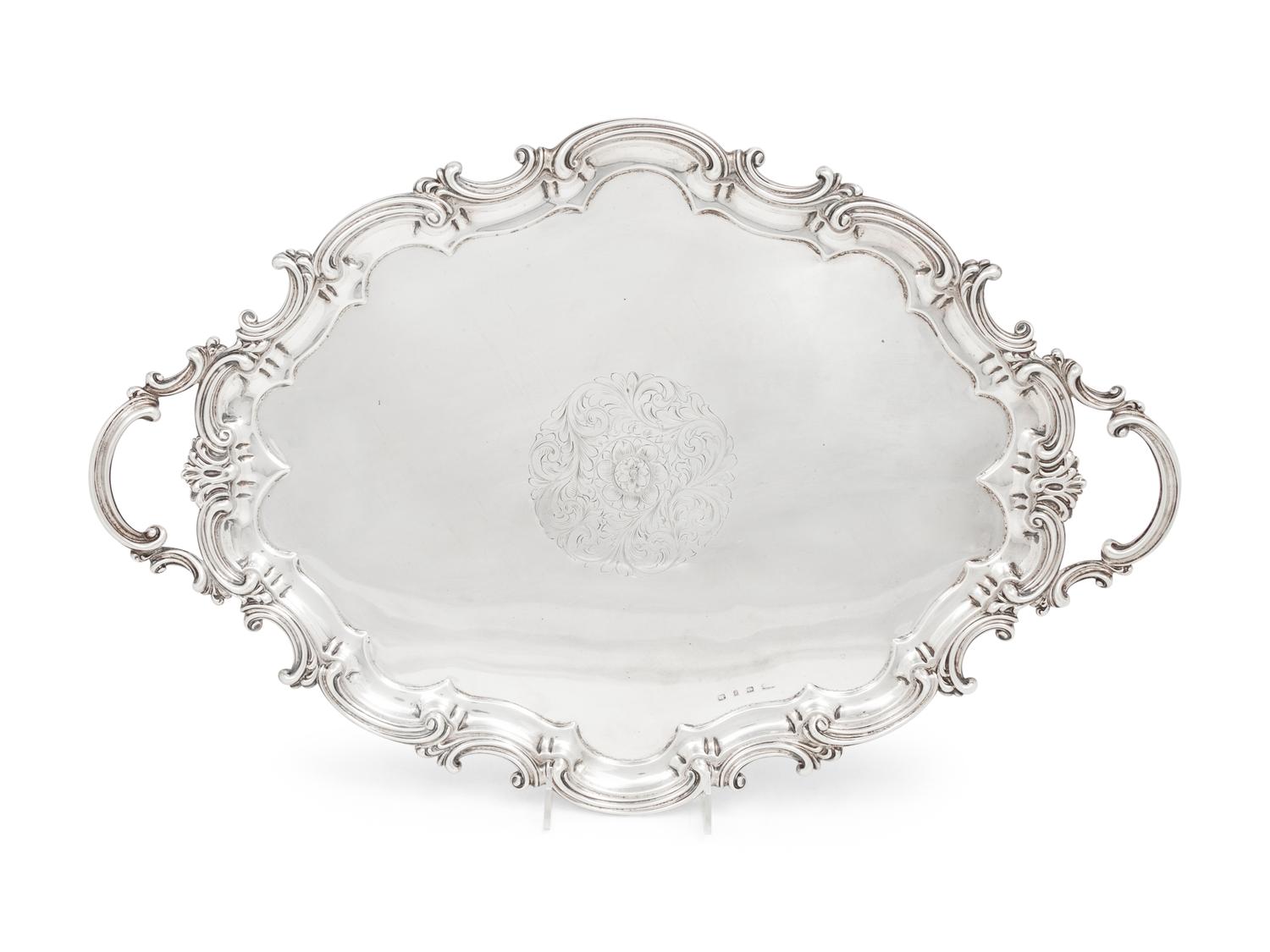 A Victorian Silver Serving Tray