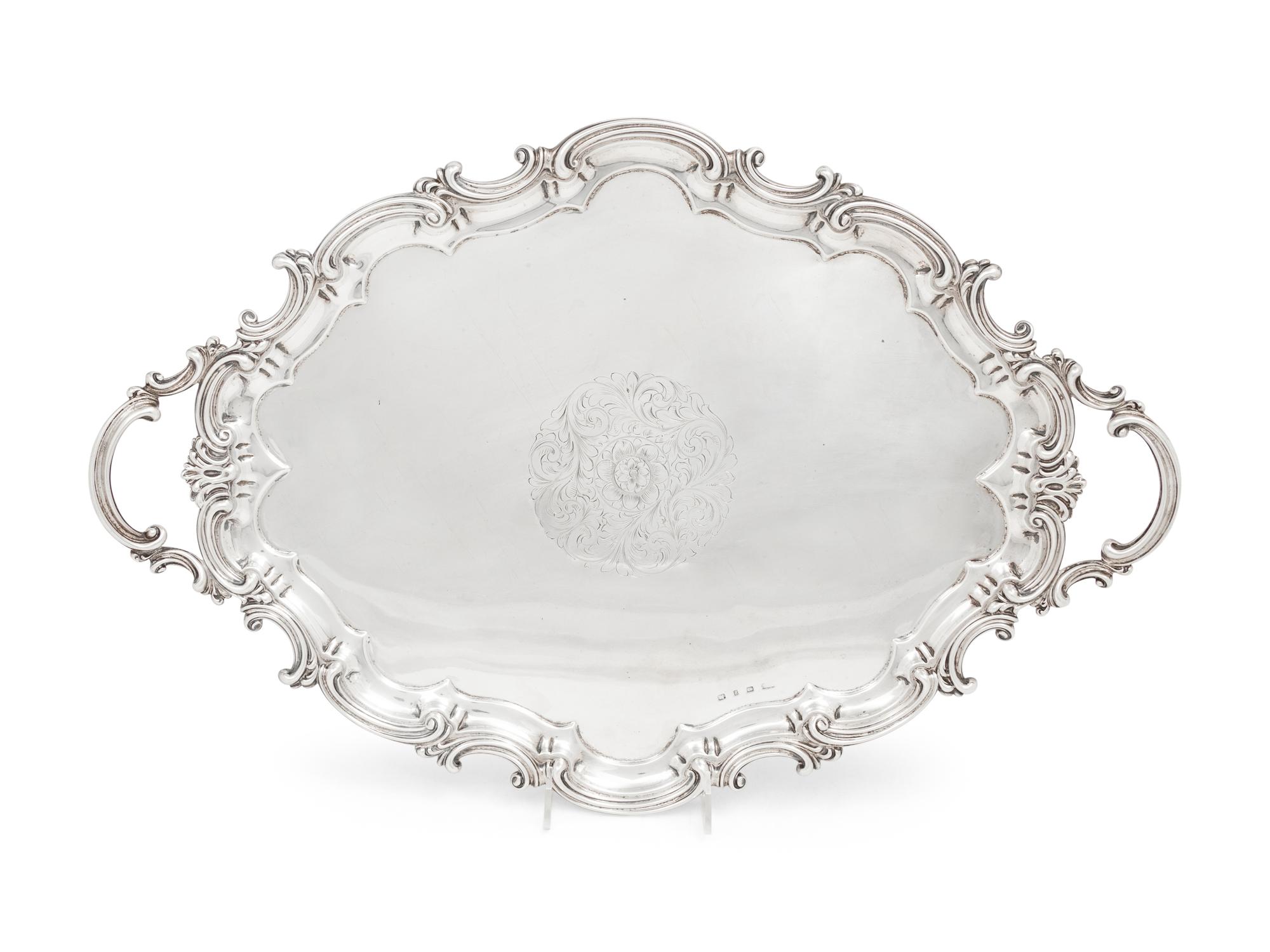 A Victorian Silver Serving Tray