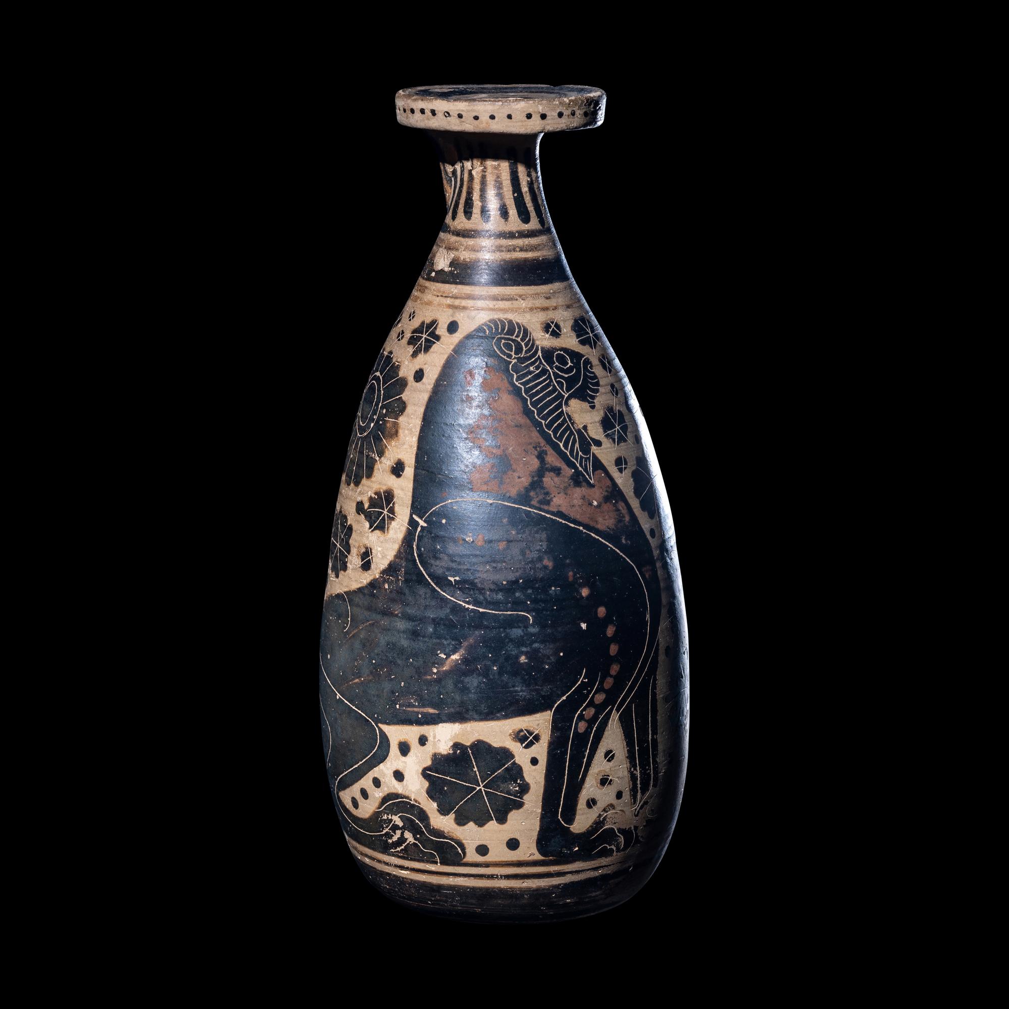 A Corinthian Black-Figured Alabastron