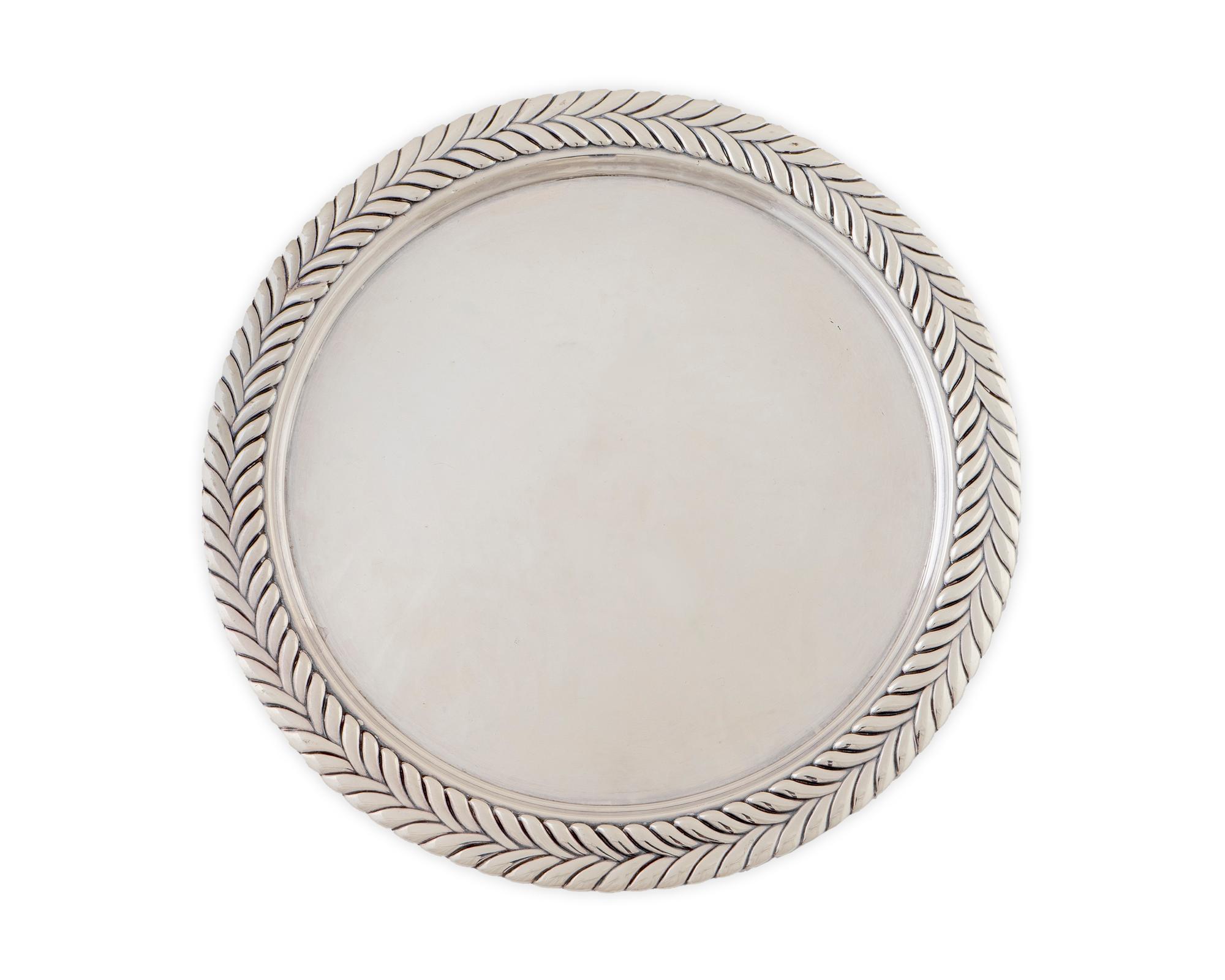 An American Silver Footed Tray — MID-20TH CENTURY